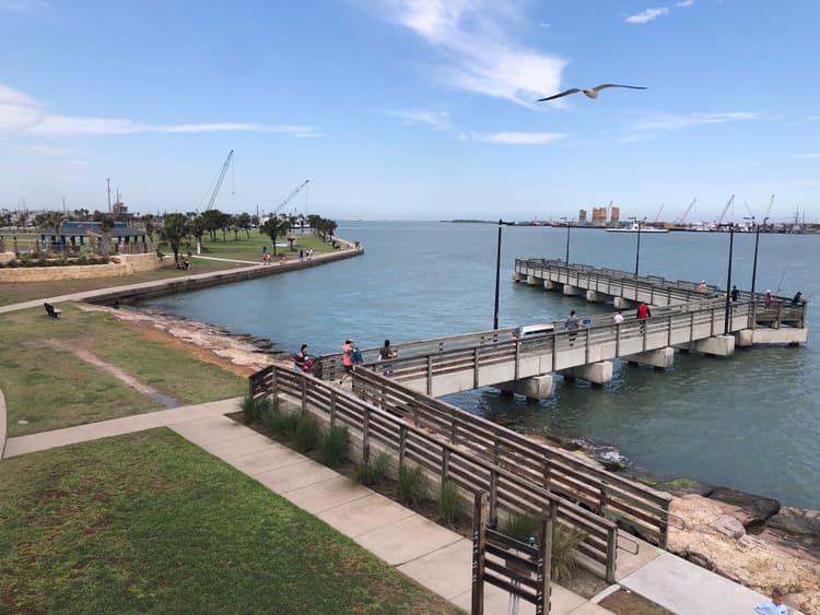 Roberts Point Park Port Aransas with ship channel views