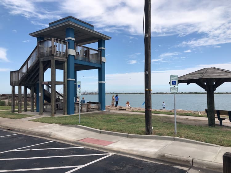 Roberts Point Park Port Aransas channel and marsh