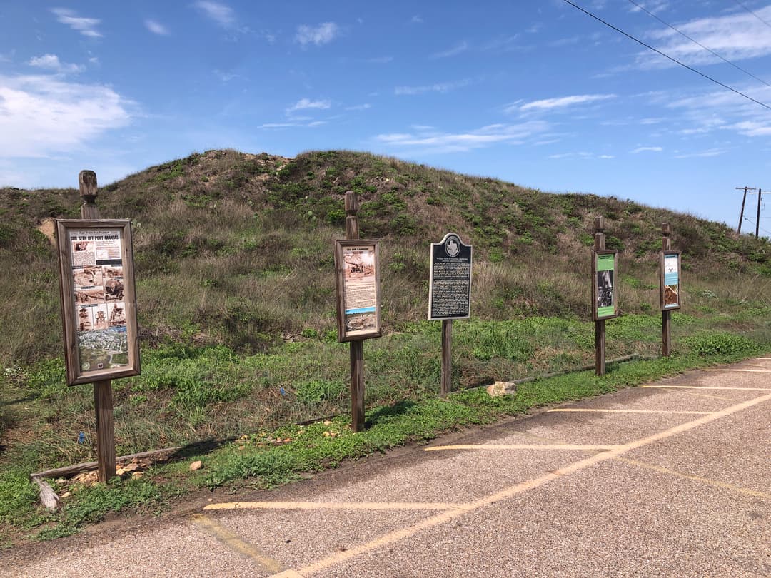 WWII coastal defense gun emplacement Port Aransas Texas near UT Marine Science Institute