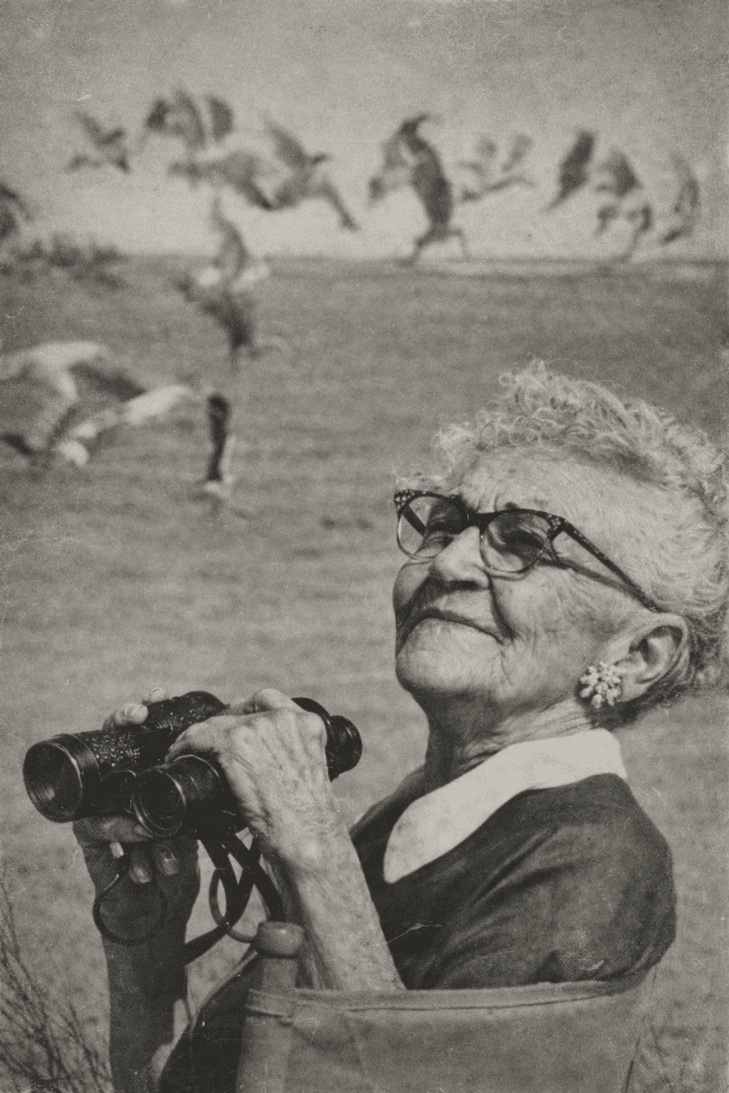 Connie Hagar watching birds Rockport Texas