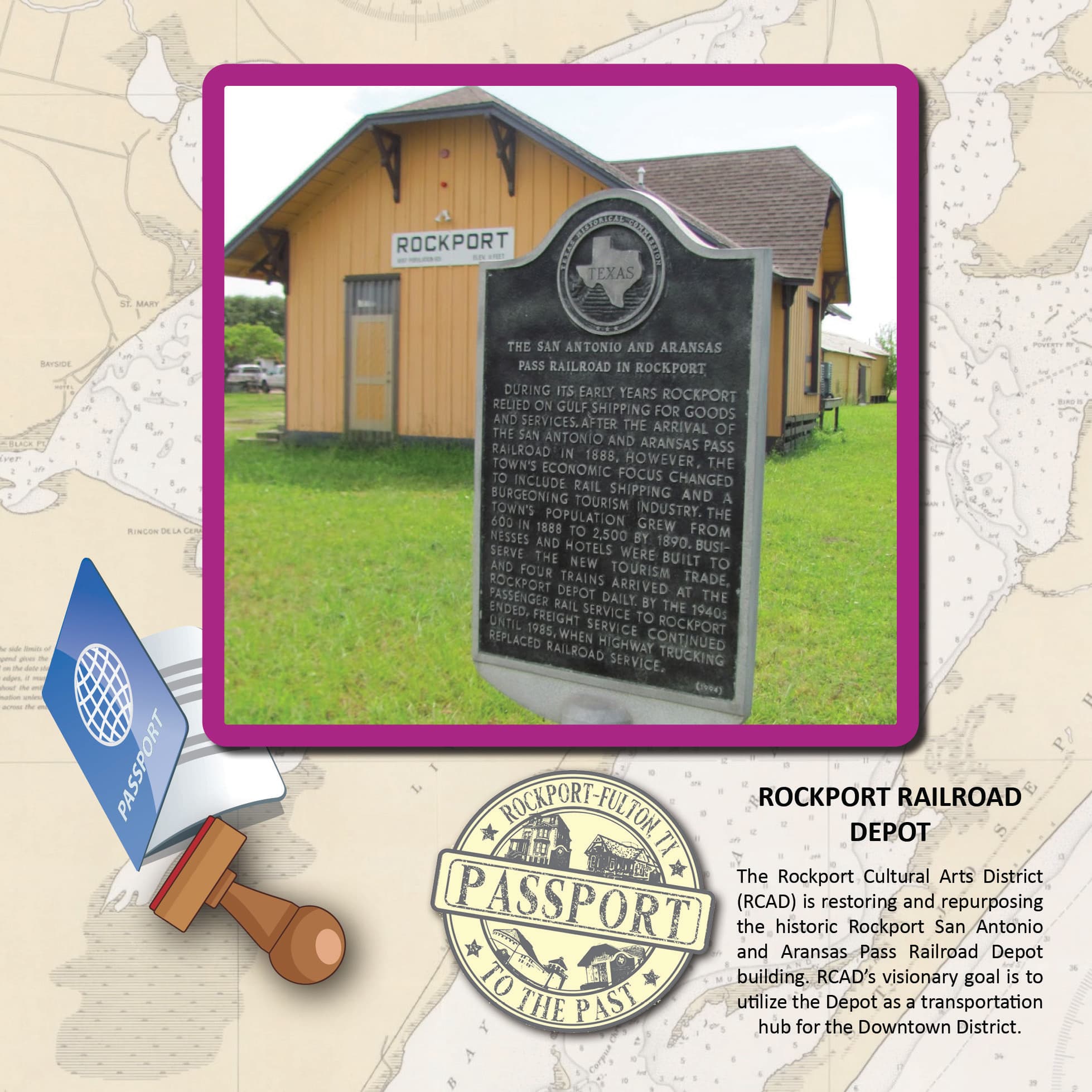 San Antonio and Aransas Pass Railroad in Rockport, The