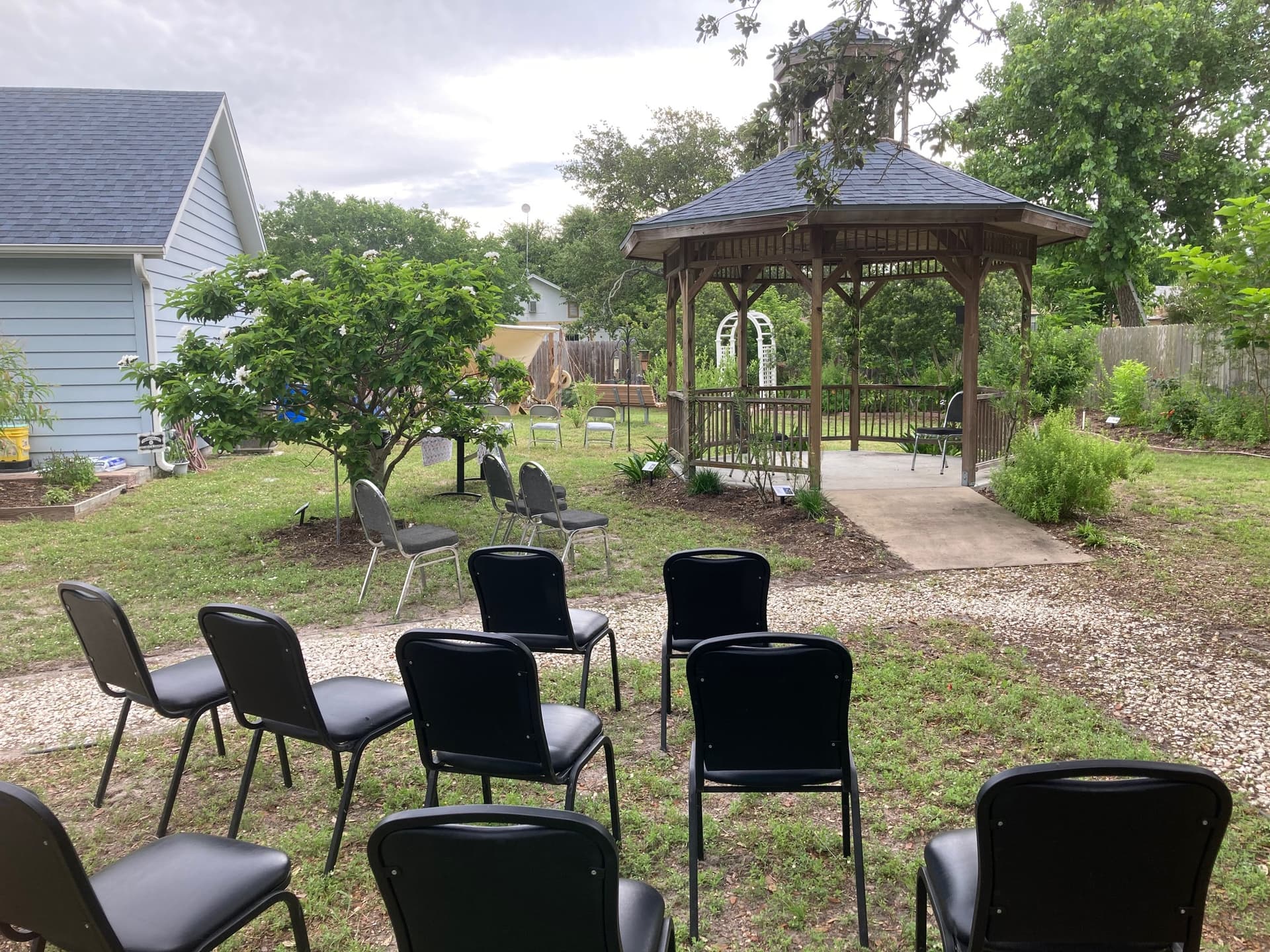 History Center outdoor garden with gazebo — Rockport Texas