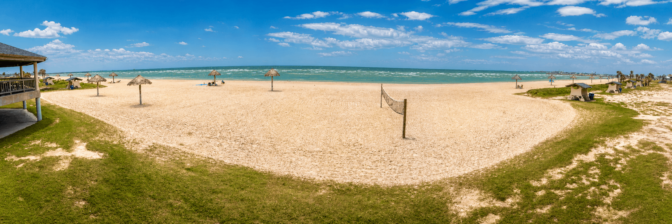 Rockport Beach Park panoramic view — Aransas Bay, Texas