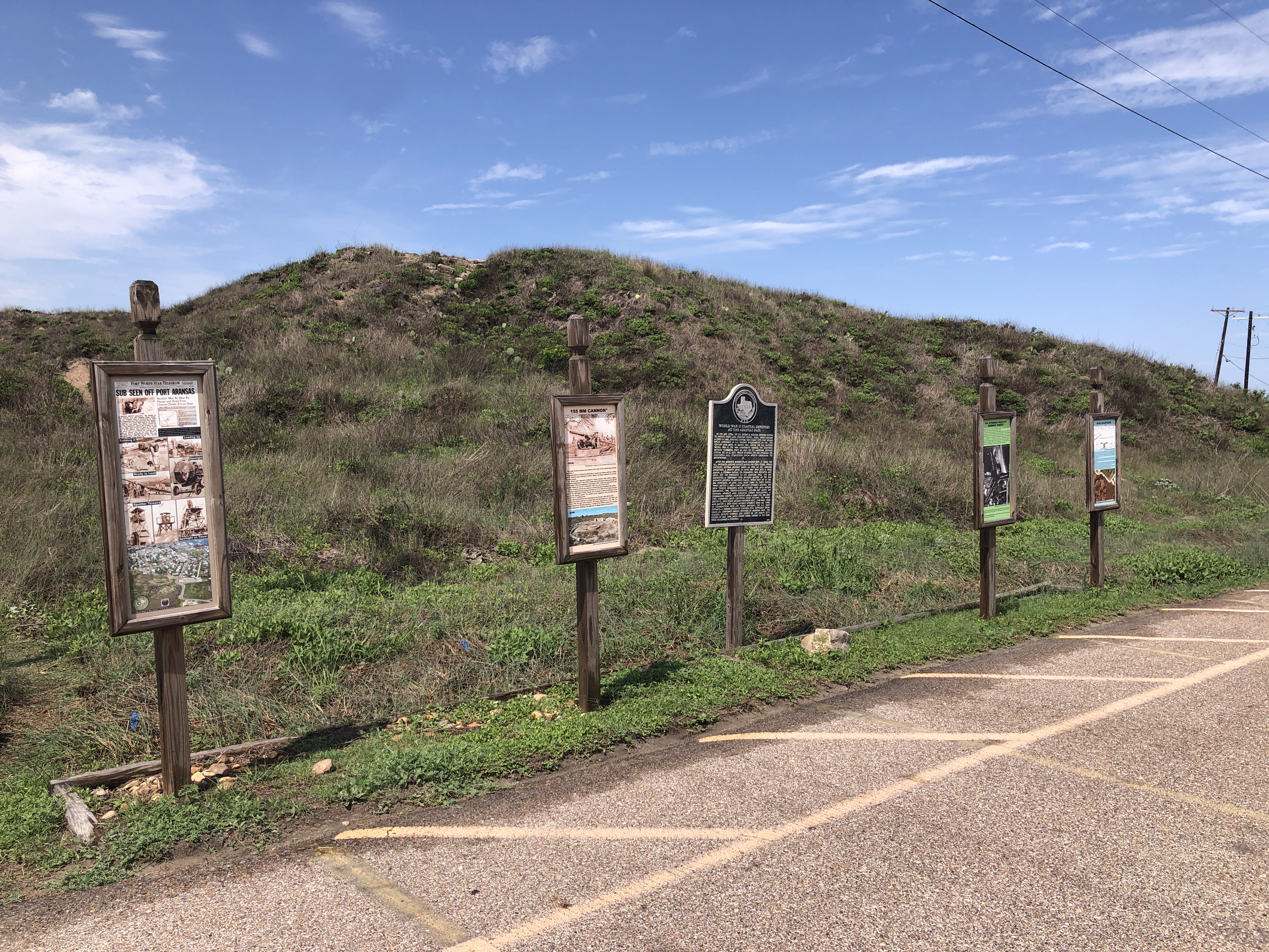 WWII coastal defense gun emplacement Port Aransas Texas near UT Marine Science Institute