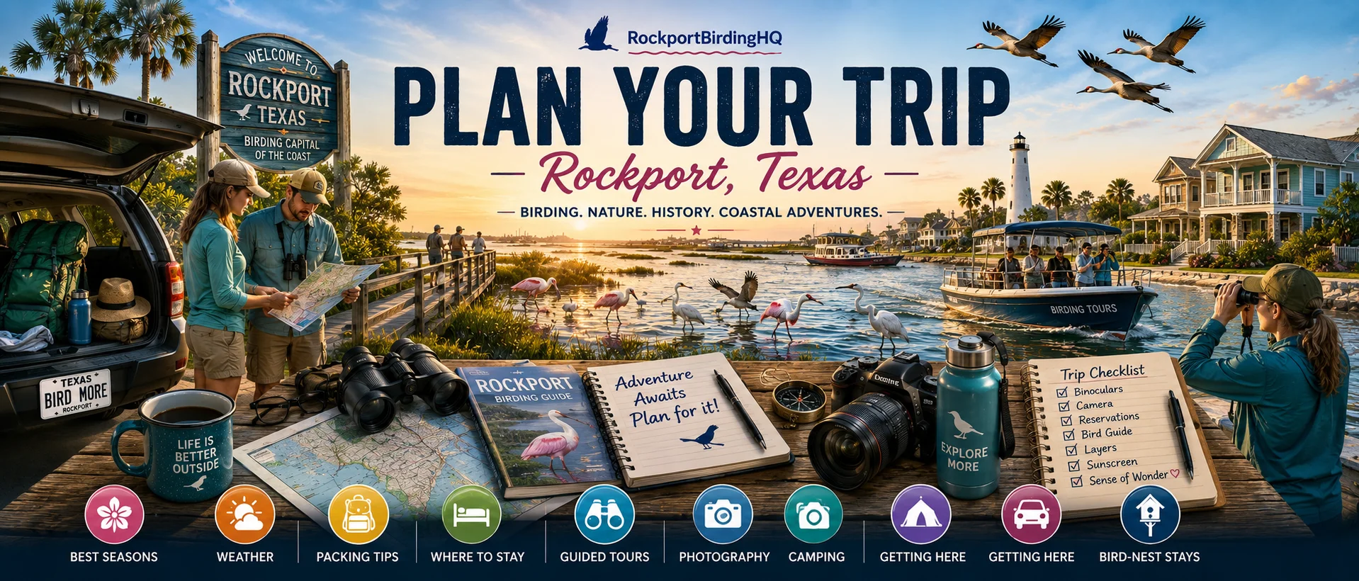 Plan Your Trip to Rockport, Texas — birding, nature, history, and coastal adventures