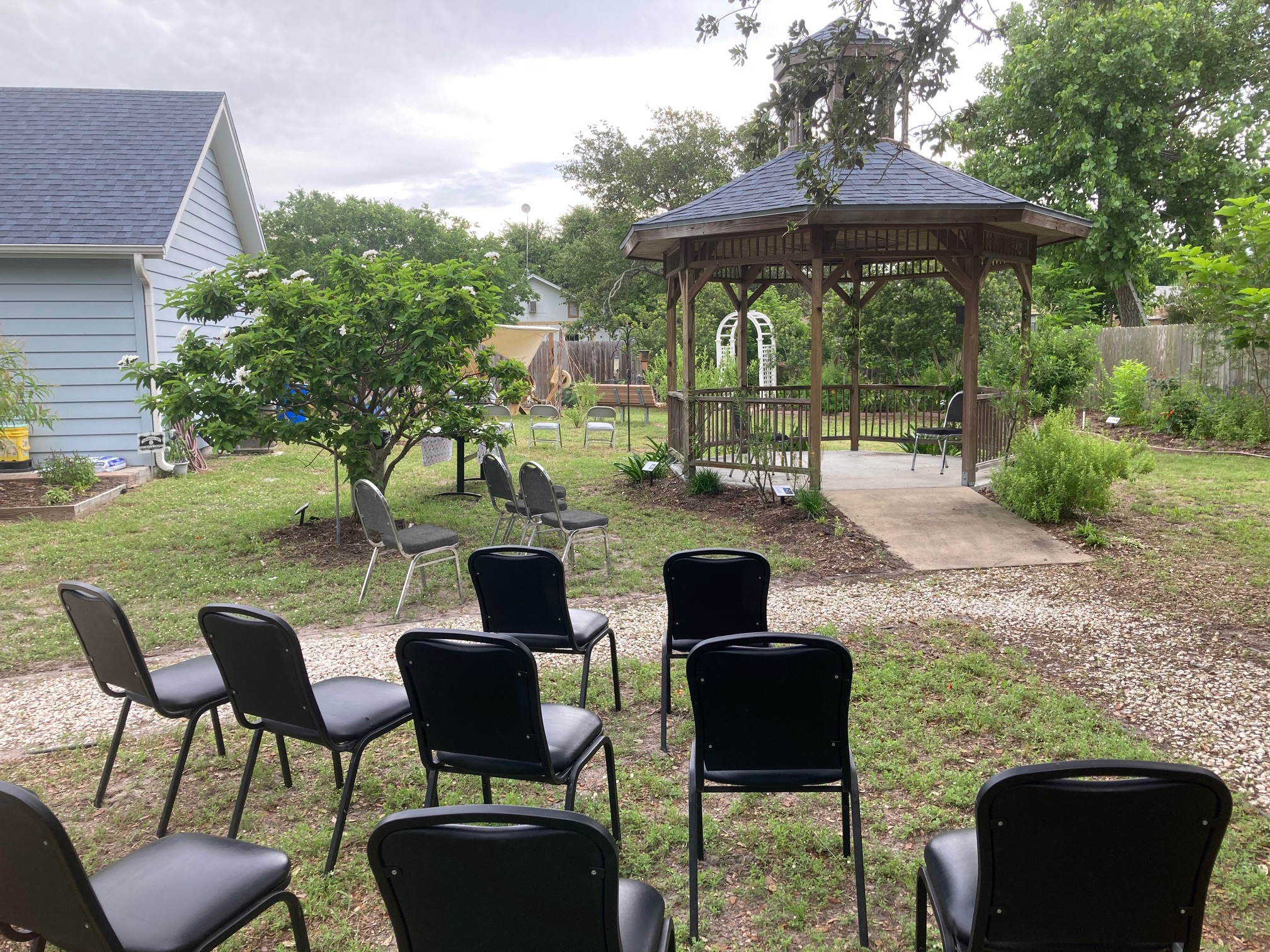 History Center outdoor garden with gazebo — Rockport Texas