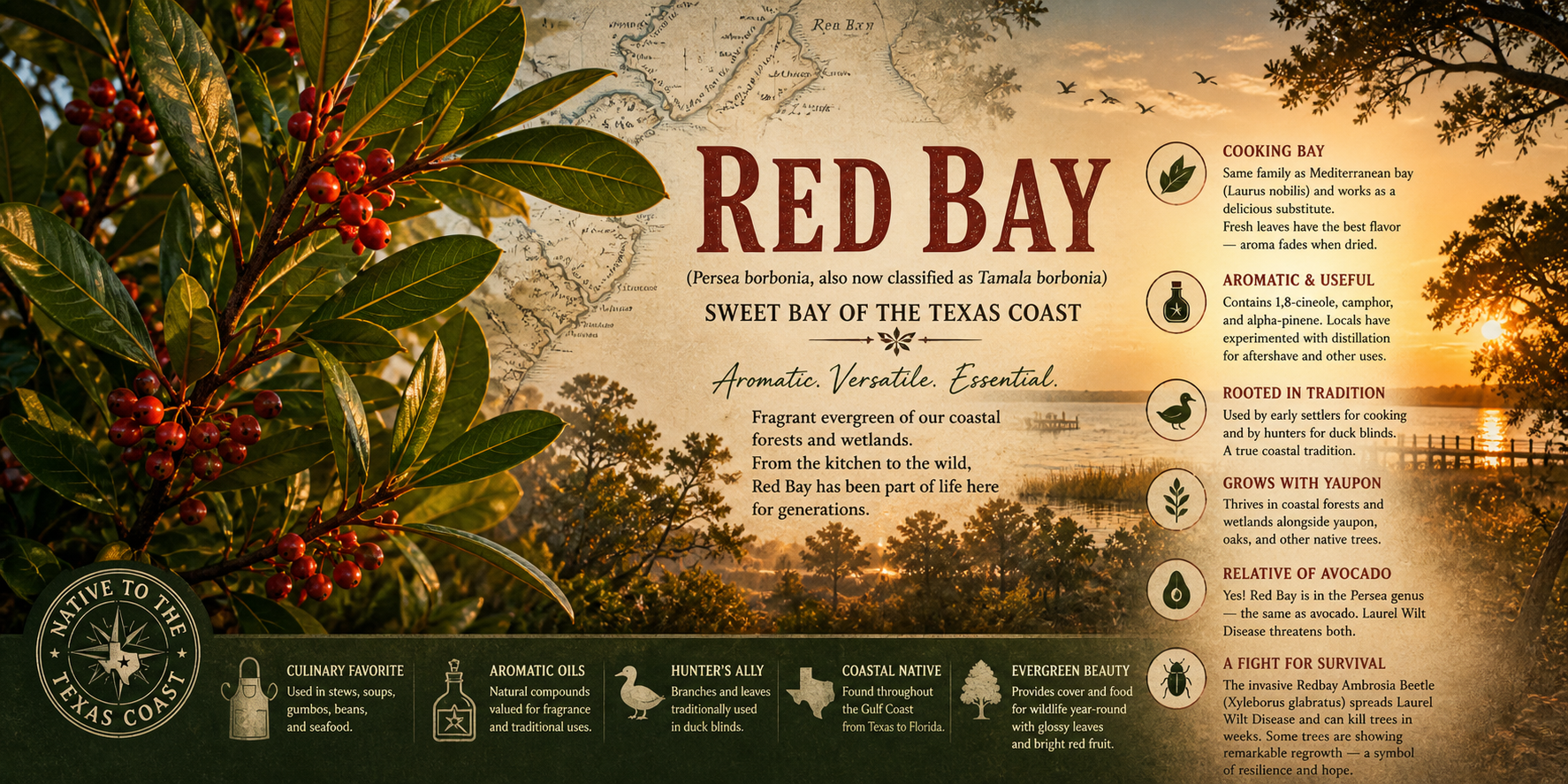 Red Bay — Sweet Bay of the Texas Coast infographic
